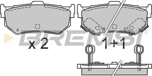 Bremsi BP2291 - Bremžu uzliku kompl., Disku bremzes autospares.lv