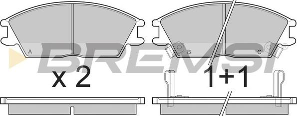 Bremsi BP2293 - Brake Pad Set, disc brake www.autospares.lv