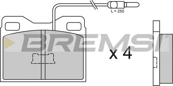 Bremsi BP2264 - Тормозные колодки, дисковые, комплект www.autospares.lv