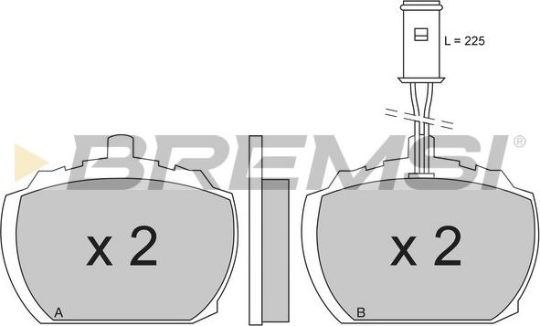 Bremsi BP2207 - Bremžu uzliku kompl., Disku bremzes autospares.lv