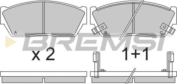 Bremsi BP2288 - Brake Pad Set, disc brake www.autospares.lv