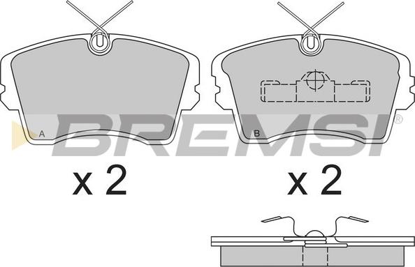 Bremsi BP2283 - Тормозные колодки, дисковые, комплект www.autospares.lv