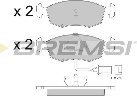 Bremsi BP2282 - Bremžu uzliku kompl., Disku bremzes autospares.lv