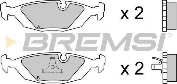 Bremsi BP2236 - Brake Pad Set, disc brake www.autospares.lv