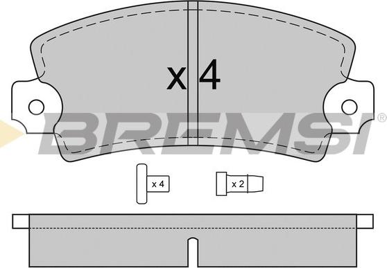 Bremsi BP2220 - Bremžu uzliku kompl., Disku bremzes autospares.lv