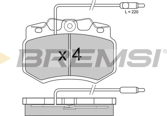 Bremsi BP2276-1 - Тормозные колодки, дисковые, комплект www.autospares.lv