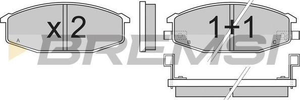 Bremsi BP2273 - Bremžu uzliku kompl., Disku bremzes www.autospares.lv