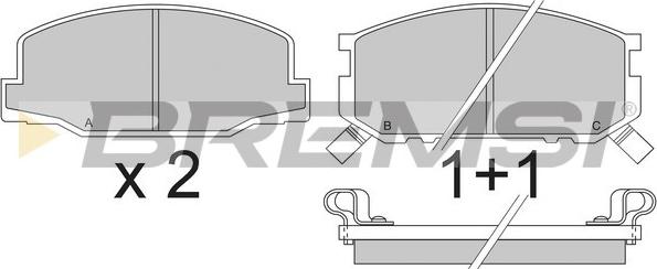 Bremsi BP2272 - Brake Pad Set, disc brake www.autospares.lv