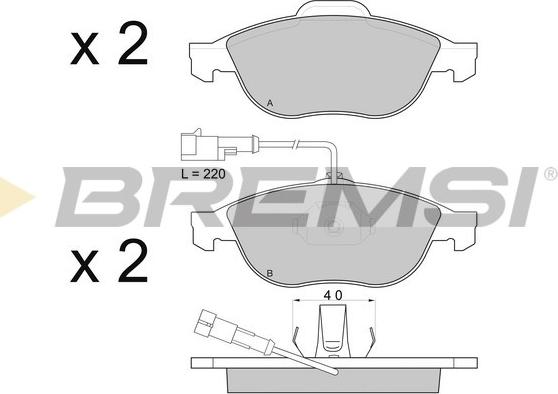 Bremsi BP2746 - Bremžu uzliku kompl., Disku bremzes autospares.lv