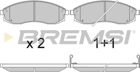 Bremsi BP2743 - Brake Pad Set, disc brake www.autospares.lv