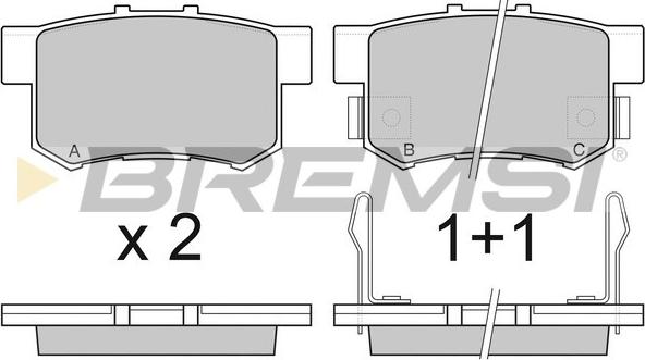 Bremsi BP2750 - Brake Pad Set, disc brake www.autospares.lv