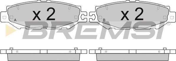 Bremsi BP2753 - Brake Pad Set, disc brake www.autospares.lv