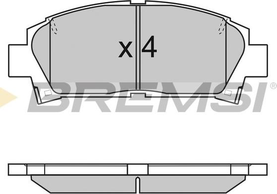 Bremsi BP2752 - Bremžu uzliku kompl., Disku bremzes autospares.lv