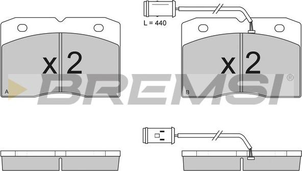 Bremsi BP2768 - Bremžu uzliku kompl., Disku bremzes autospares.lv