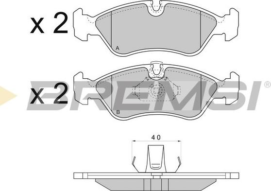 Bremsi BP2704 - Bremžu uzliku kompl., Disku bremzes www.autospares.lv