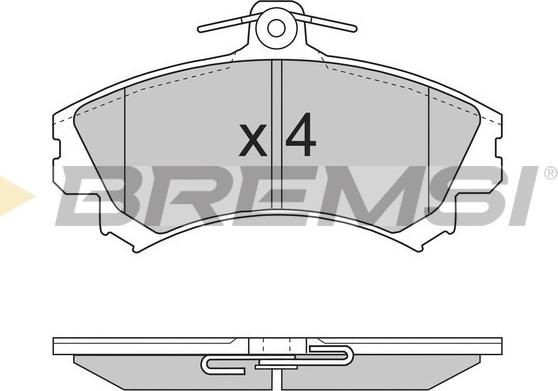 Bremsi BP2702 - Тормозные колодки, дисковые, комплект www.autospares.lv