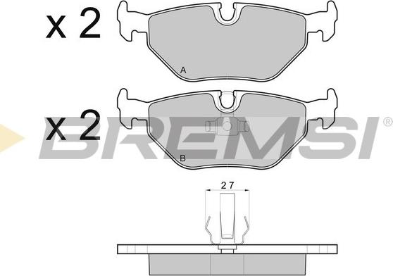 Bremsi BP2710 - Brake Pad Set, disc brake www.autospares.lv