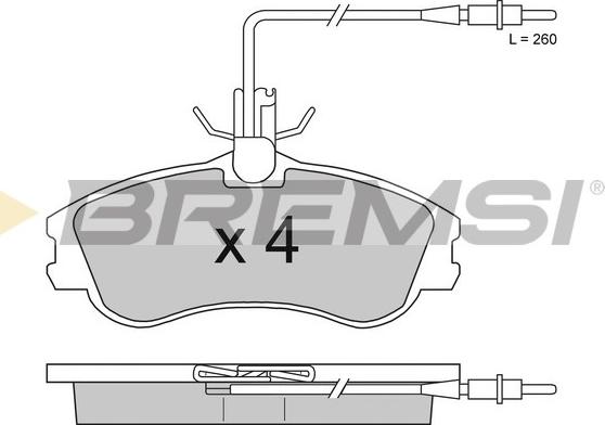 Bremsi BP2711 - Bremžu uzliku kompl., Disku bremzes autospares.lv