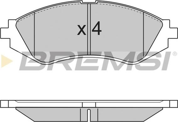 Bremsi BP2718 - Тормозные колодки, дисковые, комплект www.autospares.lv