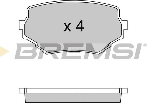 Bremsi BP2713 - Тормозные колодки, дисковые, комплект www.autospares.lv