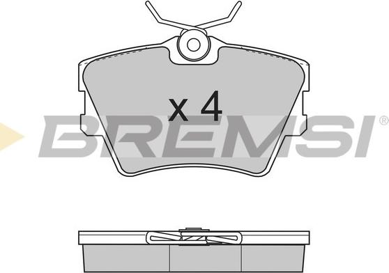 Bremsi BP2724 - Тормозные колодки, дисковые, комплект www.autospares.lv