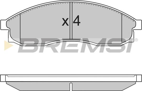 Bremsi BP2726 - Brake Pad Set, disc brake www.autospares.lv