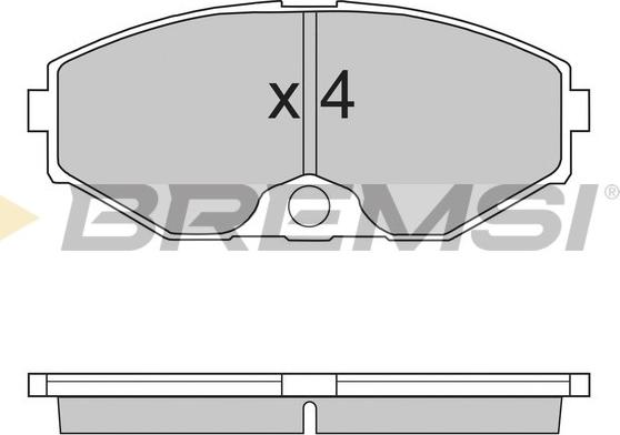 Bremsi BP2722 - Тормозные колодки, дисковые, комплект www.autospares.lv