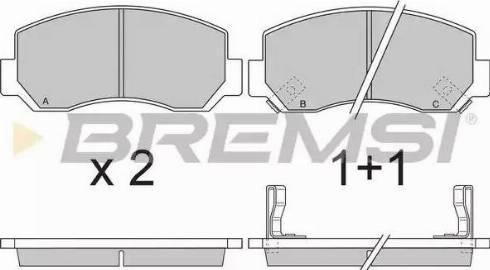 Bremsi BP2727 - Тормозные колодки, дисковые, комплект www.autospares.lv