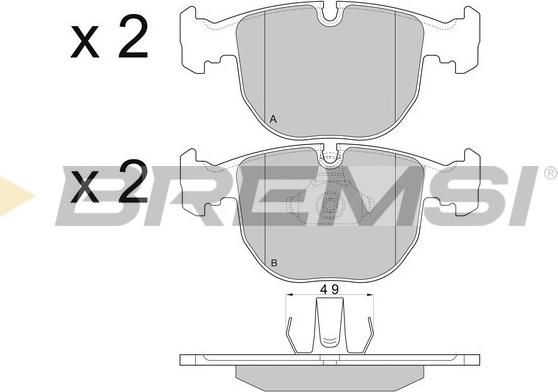 Bremsi BP2774 - Bremžu uzliku kompl., Disku bremzes www.autospares.lv