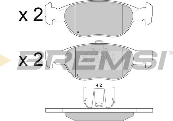 Bremsi BP2770 - Brake Pad Set, disc brake www.autospares.lv