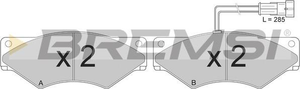 Bremsi BP7303 - Brake Pad Set, disc brake www.autospares.lv