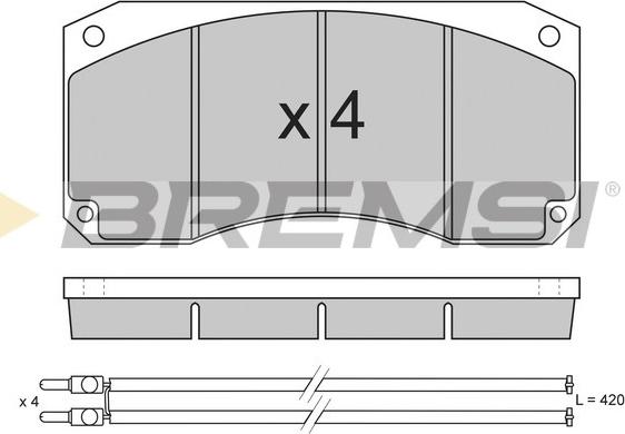 Bremsi BP7256 - Bremžu uzliku kompl., Disku bremzes www.autospares.lv