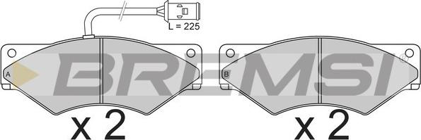 Bremsi BP7253 - Brake Pad Set, disc brake www.autospares.lv