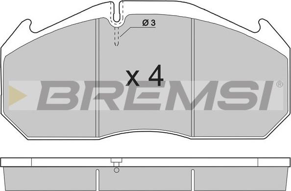 Bremsi BP7264 - Brake Pad Set, disc brake www.autospares.lv