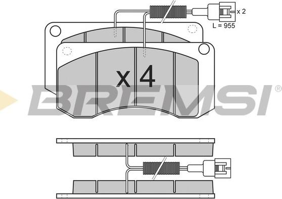 Bremsi BP7283 - Brake Pad Set, disc brake www.autospares.lv