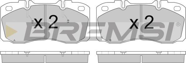 Bremsi BP7272 - Bremžu uzliku kompl., Disku bremzes www.autospares.lv