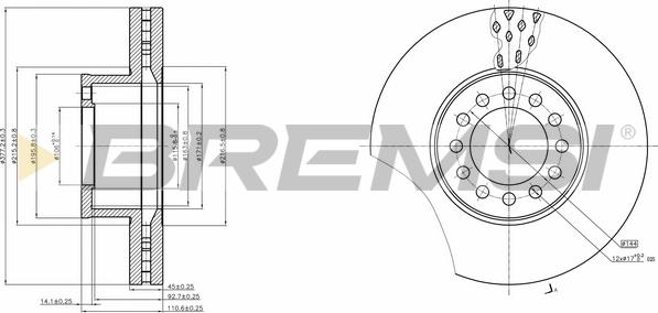 Bremsi CD5331V - Bremžu diski www.autospares.lv