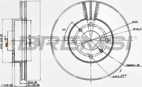 Bremsi CD6959V - Bremžu diski www.autospares.lv