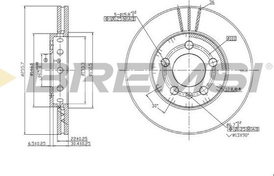 Bremsi CD6927V - Тормозной диск www.autospares.lv