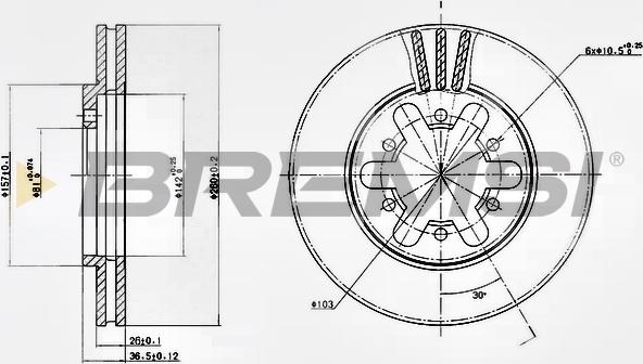 Bremsi CD6443V - Bremžu diski autospares.lv