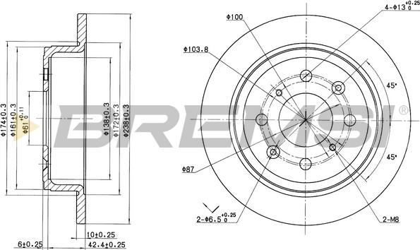 Bremsi CD6468S - Bremžu diski www.autospares.lv