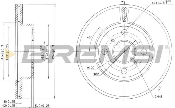 Bremsi CD6407V - Bremžu diski www.autospares.lv