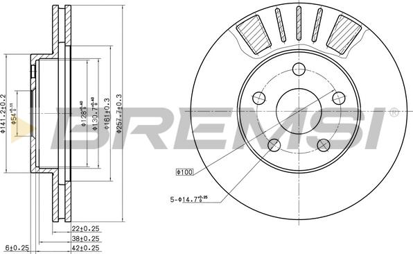 Bremsi CD6411V - Bremžu diski www.autospares.lv