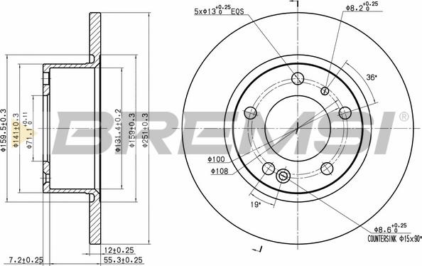 Bremsi CD6554S - Bremžu diski www.autospares.lv