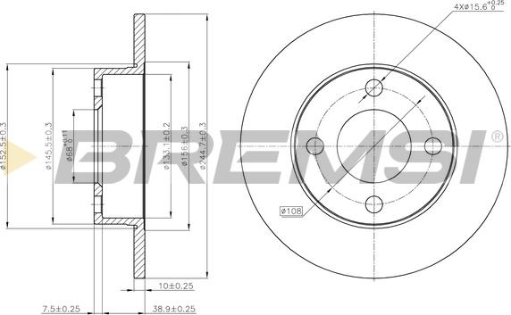 Bremsi CD6563S - Bremžu diski www.autospares.lv