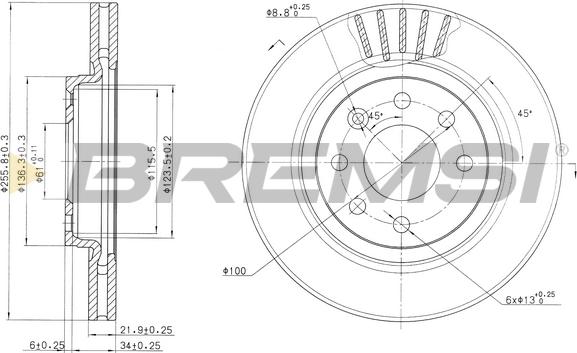 Bremsi CD6510V - Bremžu diski autospares.lv