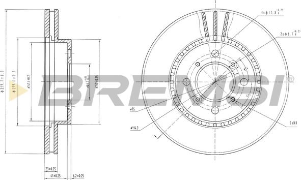 Bremsi CD6511V - Bremžu diski www.autospares.lv