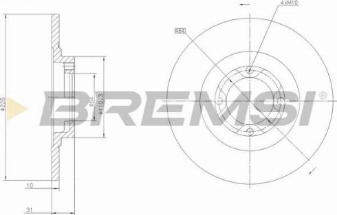 Bremsi CD6537S - Bremžu diski www.autospares.lv