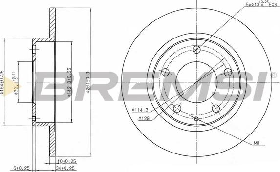 Bremsi CD6524S - Bremžu diski www.autospares.lv