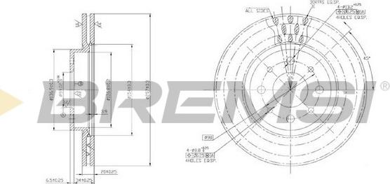 Bremsi CD6521V - Brake Disc www.autospares.lv